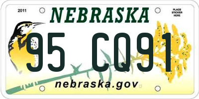 NE license plate 95CQ91