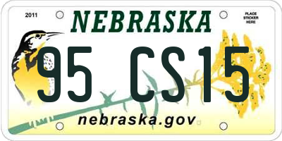 NE license plate 95CS15