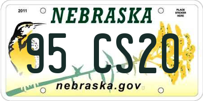 NE license plate 95CS20