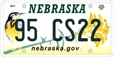 NE license plate 95CS22