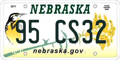 NE license plate 95CS32