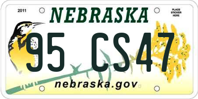 NE license plate 95CS47