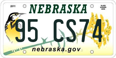 NE license plate 95CS74