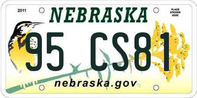 NE license plate 95CS81