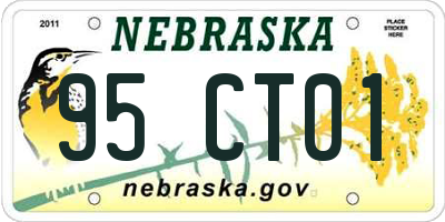 NE license plate 95CT01