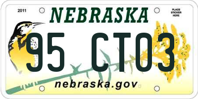 NE license plate 95CT03
