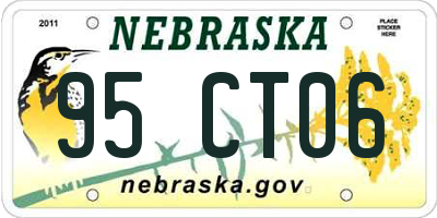 NE license plate 95CT06