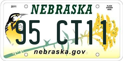NE license plate 95CT11