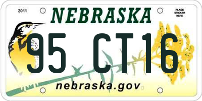 NE license plate 95CT16