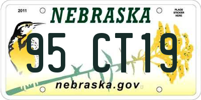 NE license plate 95CT19