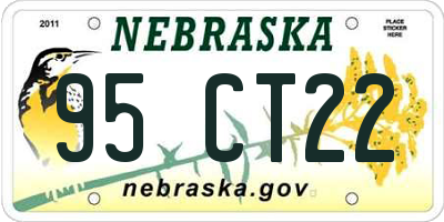 NE license plate 95CT22