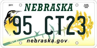 NE license plate 95CT23