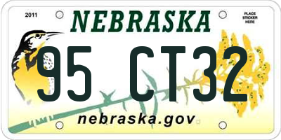 NE license plate 95CT32