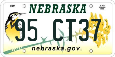 NE license plate 95CT37