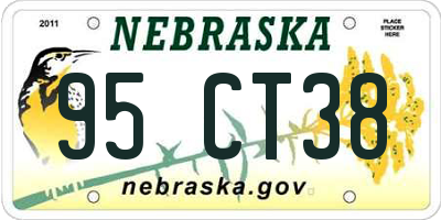NE license plate 95CT38