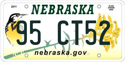 NE license plate 95CT52
