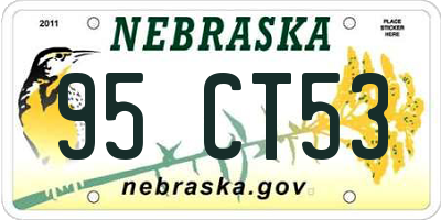 NE license plate 95CT53