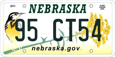 NE license plate 95CT54