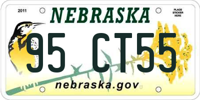 NE license plate 95CT55