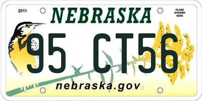 NE license plate 95CT56