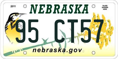 NE license plate 95CT57