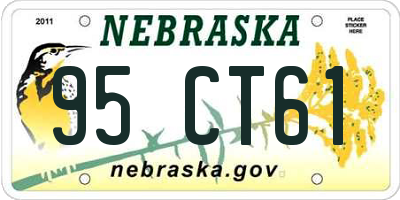 NE license plate 95CT61