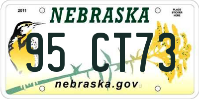 NE license plate 95CT73