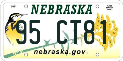 NE license plate 95CT81