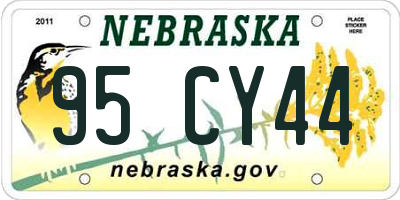 NE license plate 95CY44