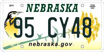 NE license plate 95CY48