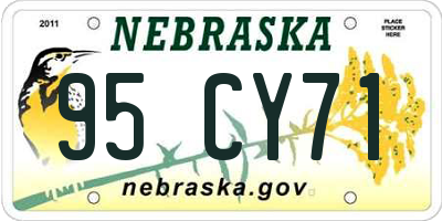 NE license plate 95CY71