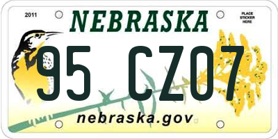 NE license plate 95CZ07