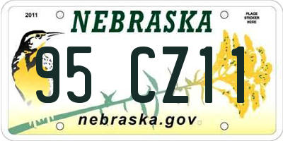 NE license plate 95CZ11