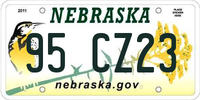NE license plate 95CZ23