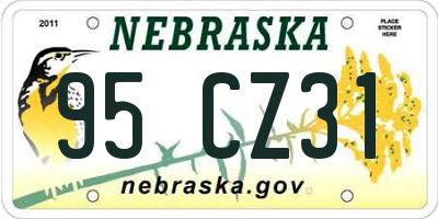 NE license plate 95CZ31