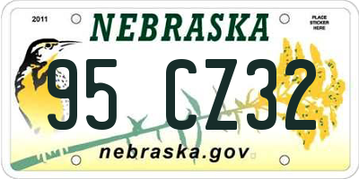 NE license plate 95CZ32