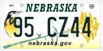 NE license plate 95CZ44