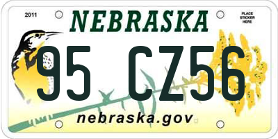NE license plate 95CZ56