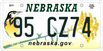 NE license plate 95CZ74