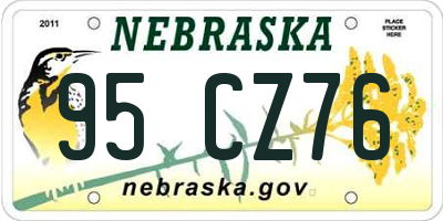 NE license plate 95CZ76