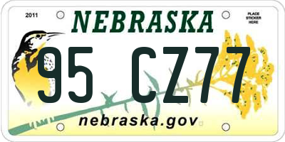 NE license plate 95CZ77