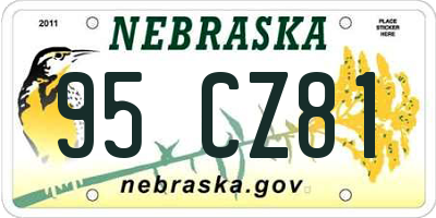 NE license plate 95CZ81