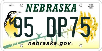 NE license plate 95DP75