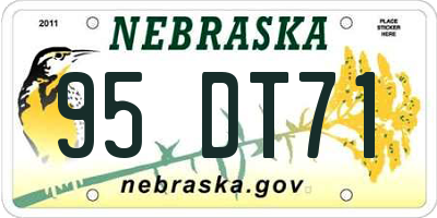 NE license plate 95DT71