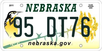 NE license plate 95DT76