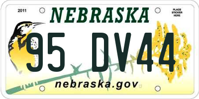 NE license plate 95DV44