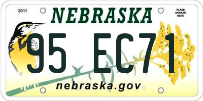NE license plate 95EC71