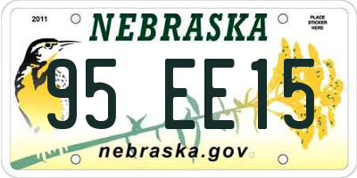 NE license plate 95EE15