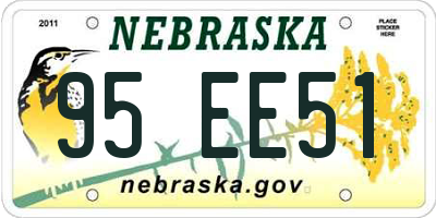 NE license plate 95EE51
