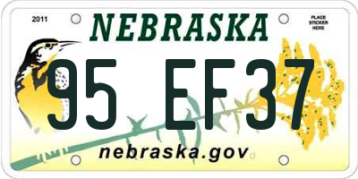 NE license plate 95EF37